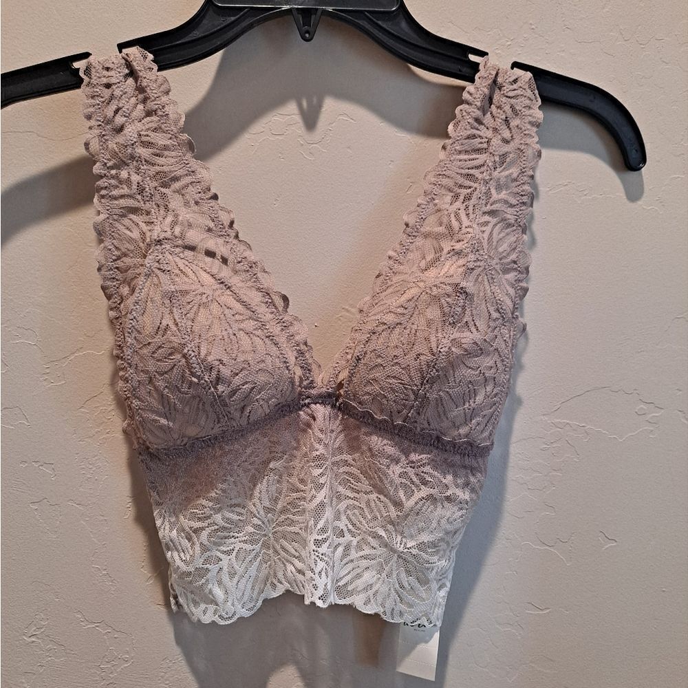 Aerie Ombre Firework Lace Padded Plunge Bralette Size XXS